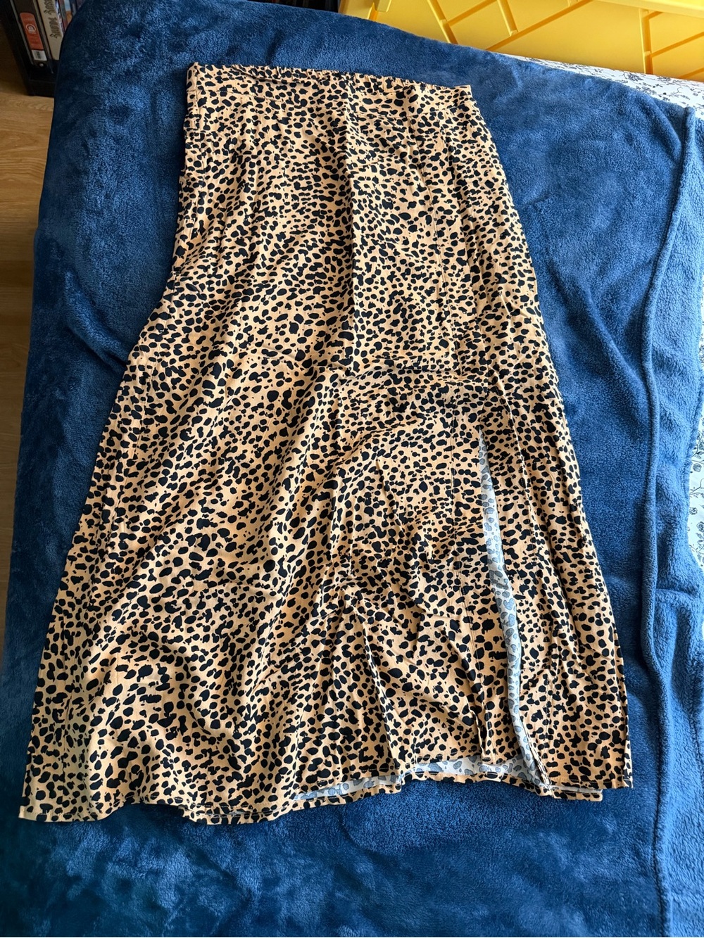 Elodie Leopard Print Maxi Skirt - Black on Tan